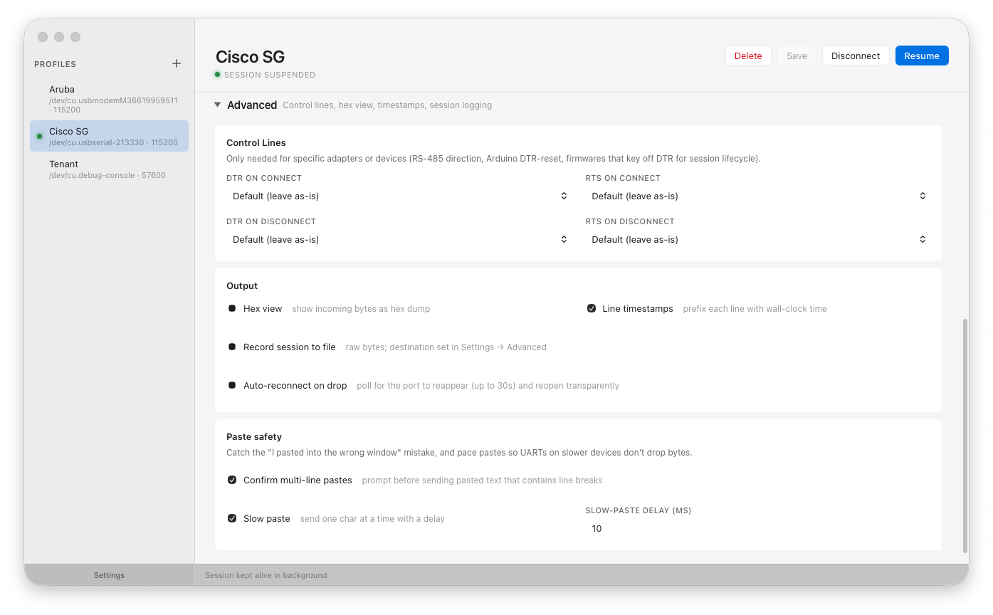 Advanced features (light)