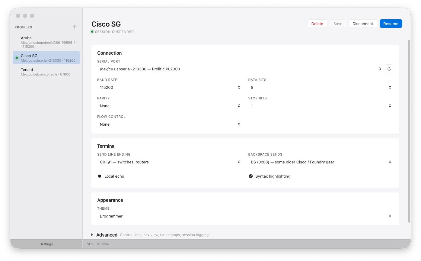Profile list (light)