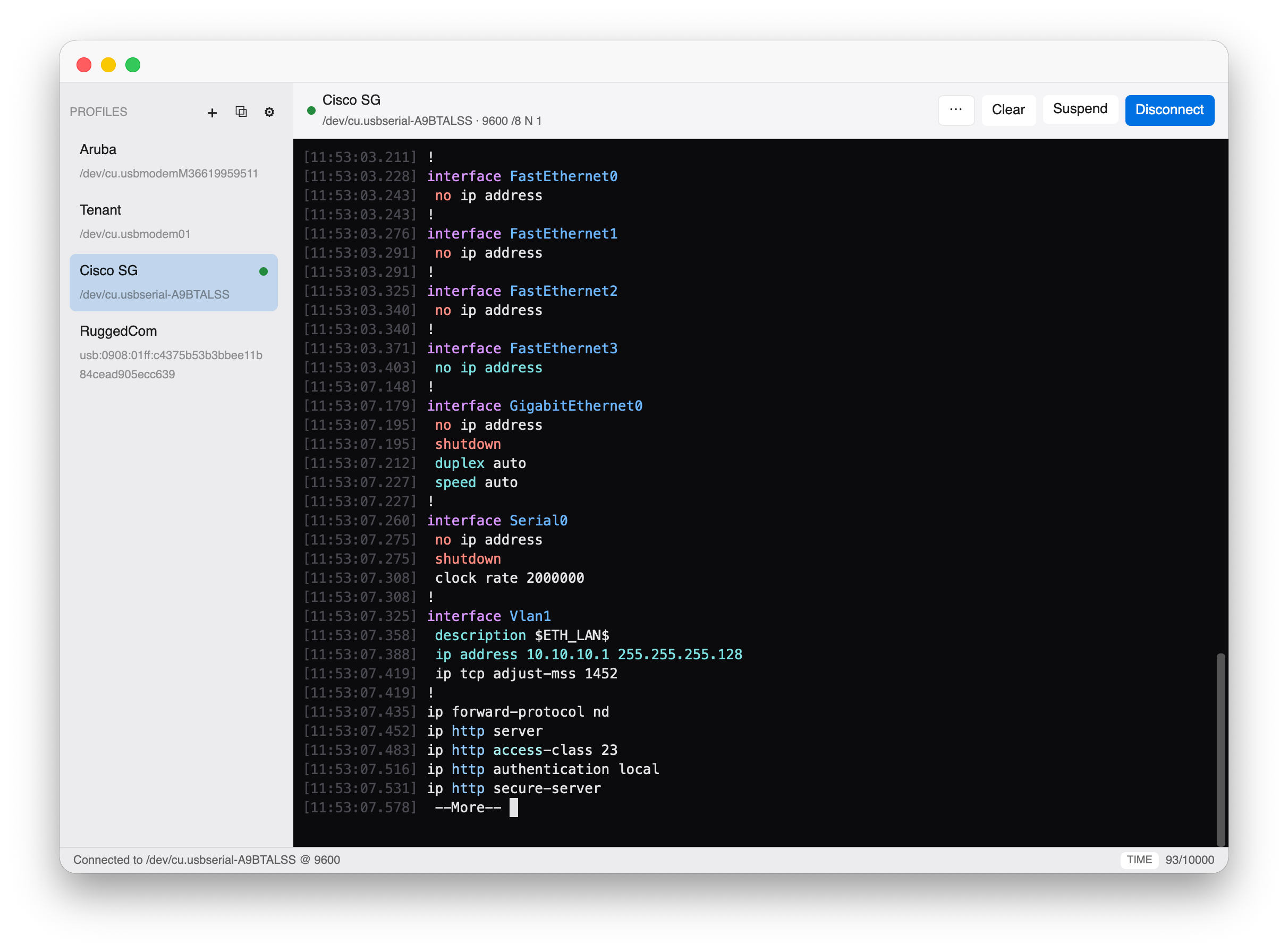 Line timestamps (light)